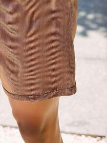 Manfinity VDAYZ Pantaloni scurți de plajă cu buzunar și șnur în talie, de culoare solidă, potriviți pentru vară