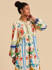 Travachic Rochie țesută cu mânecă lungă pentru femei, ideală pentru vacanțe de primăvară/vară, ținute de sărbătoare, ținute de plajă pentru femei, vacanță de primăvară, ținute de vacanță pentru femei, ținute de concert pentru femei, BOHO, Bohemia, festivaluri de muzică, vacanțe tropicale, haine romantice, topuri pentru ieșiri în oraș, ținute de seară pentru femei, toate hainele de femei, haine de toamnă, toamnă, rochii boho pentru femei - Kaki - Vizualizare 6