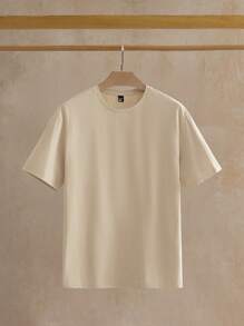 Manfinity BRENVOR 3pcs Pack Men Summer Knitted Solid Color Casual Short Sleeve T-Shirt - Baby Blue - View 3