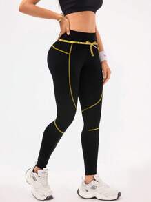Easithlete 撞色高腰紧身运动裤，适合瑜伽和健身