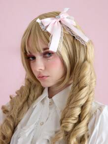 ROMWE Kawaii 1 件 Underground Subculture 蕾丝边、蝴蝶结装饰、魔鬼十字发夹、暗黑风格发夹