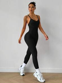 Easithlete 女士瑜伽纹理连体裤