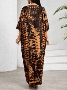 SHEIN Lady Váy dự tiệc công sở thanh lịch mùa xuân, mùa hè, mùa thu và mùa đông cho nữ năm mới - màu nâu - Xem 2