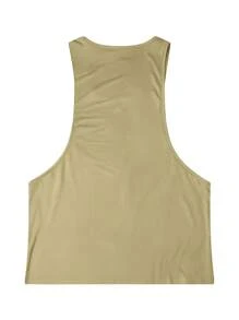 Manfinity Dauomo Camiseta de tirantes minimalista de unicolor para hombres, para uso diario