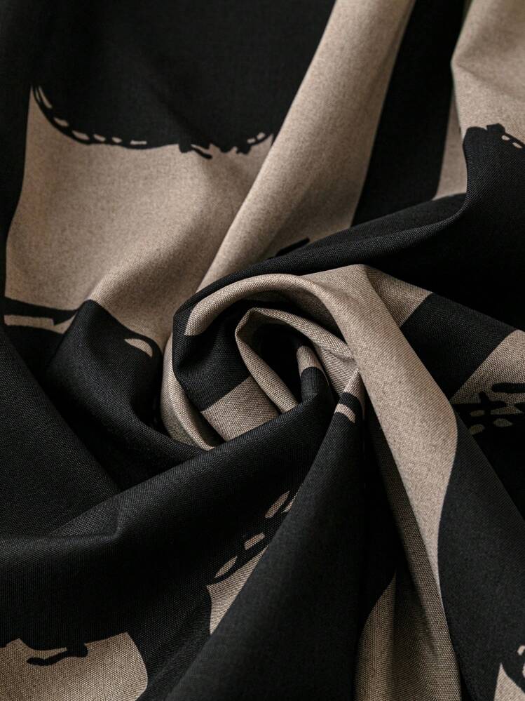 EMERY ROSE Abito lungo da donna taglie forti con stampa a cerchi e strisce, senza maniche - nero - Visualizzare 4