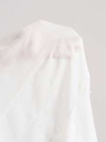 Ontre 2025 新音乐节、音乐会、乡村音乐节女装时尚、优雅女式衬衫、白色系带设计、长袖、天丝亚麻粘胶材质、半透明、春夏 - 白色 - 查看 11