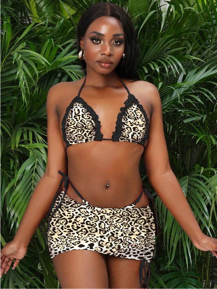 Slaydiva 女士两件套泳衣套装，夏季时尚 - 彩色 - 查看 1