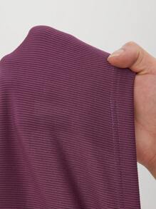 SHEIN LUNE Plus Size Women's Solid Color Square Neck, Side Slit Hem, Fitted Camisole Dress - Purple - View 6