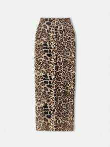 Maija 2025 Summer New Sexy Leopard Print Elastic Waist Skirt, Versatile Elegant Skirt For Commuting, Party, Wedding, Independence Day, Mother's Day, Music Festival, Graduation