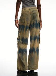 LYSMO Colorful Loose Casual Cargo Style Women's Jeans, Summer - Multicolor - View 2