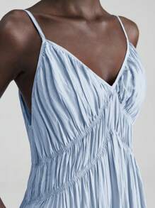 Ontre 2026SS New Arrival, Women's Elegant Blue Maxi Slip Dress, Spring/Summer - Blue - View 6