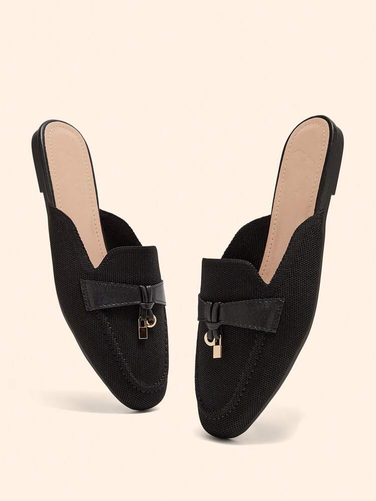 CUCCOO BASICS Women's Comfortable Slip-On Mule Flats, Round Toe, Versatile For Work & Commuting, Breathable For Christmas Spring Shoes