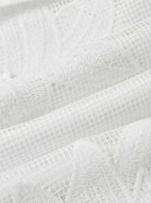 Ellevyn Damen Spitze Patchwork gestreiftes Hemdkleid mit lila Gürtel, elegantes Pendlerkleid für Frühling/Sommer