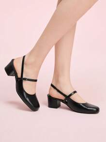 CUCCOO DOLLMOD 女士时尚黑色玛丽珍高跟鞋 - 黑色 - 查看 2