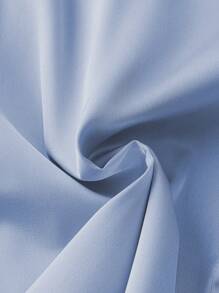 SHEIN Unity Damen Große Größen Sommer einfarbige V-Ausschnitt Kurzarm Lässig Bluse