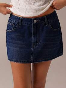 SHEIN Forever 21 New Arrival Spring Women Denim Skirt
