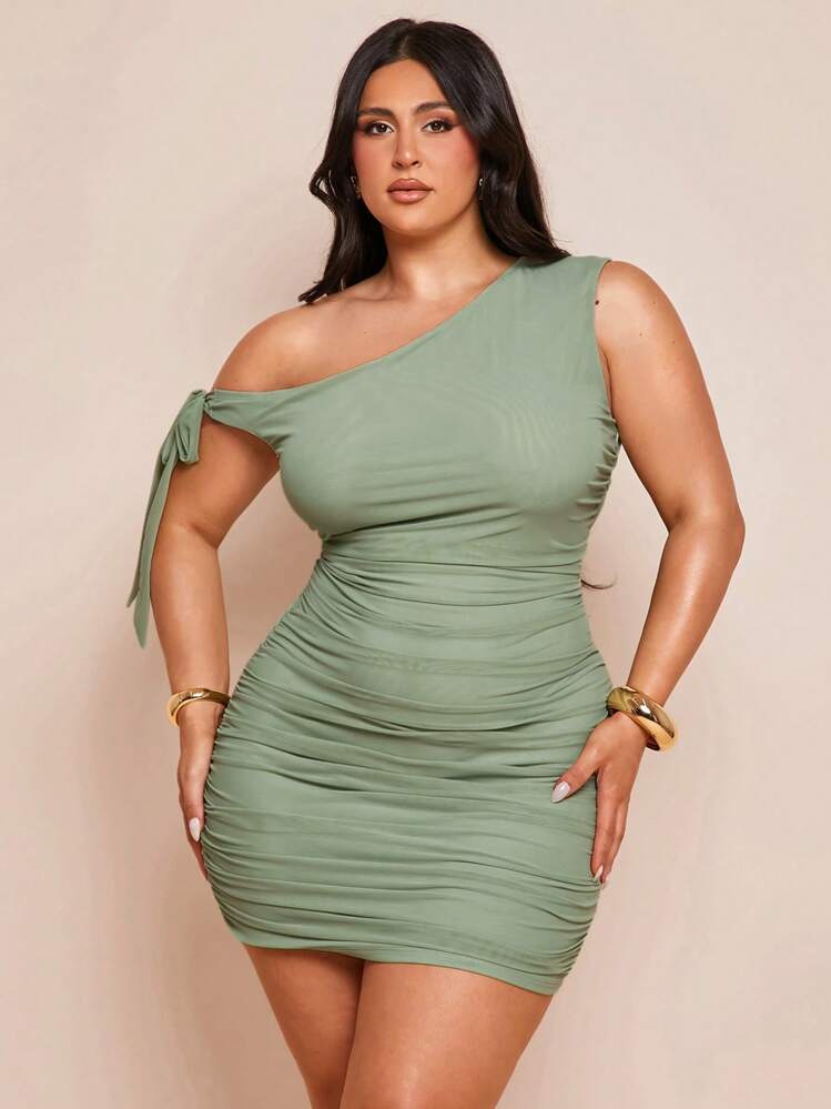 bodycon dress plus size near me Plus Size - Mesh Tube Bodycon Dress