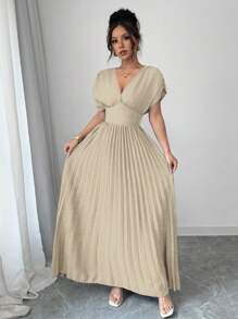 Rafferiza 女式蓝色十字结腰短款荷叶边连衣裙