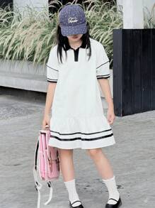 DAZY Tween Girls Daily Casual Fall Dress - White - View 3