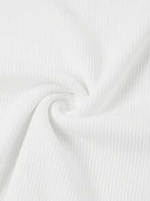 Ellevyn Summer Elegant Women's White Round Neck Pit Bar Bead Bow Stickers Double Layered Cap Sleeve Elastic Knitted T-Shirtfall Women Clothes Back To School Concert Outfits For Women Homecoming Office Outfits For Women Teacher Outfits For Women Night Out Brunch Outfits For Womencosplaychurch Outfits Womenbirthday Dresses For Women - White - View 6