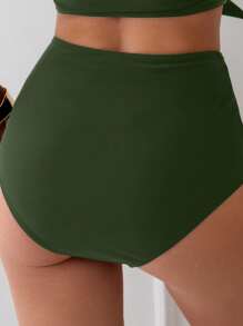 Swim Lushoire Women's Solid Color Minimalist Tank Top Camisole For Summer Beach Vacation - Green - View 5