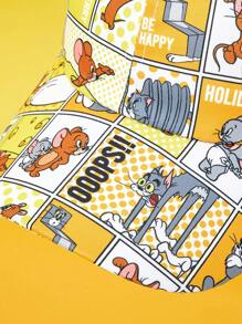 TOM & JERRY X SHEIN 卡通图案时尚百搭棒球帽，适合户外佩戴