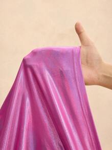 BY FELIZIA Pink Coated Halter Neck Drawstring Ruched Starfish Frills Ruched Top & Skirt Outfit Elegant Birthday Cocktail Party Satin Outfits Prom Formal Banquet Outfit For Women