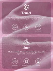 Ontre 2025 Women's Summer Linen Trousers, Pink Minimalist Fashion Suit Pants, Suitable For Commuting, Vacation, Comfortable And Refreshing Summer, Beach Resort, Music Festival, Teacher Wear - Pink - View 8