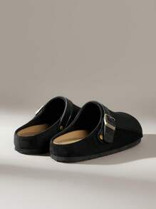 Solecia Sepatu Loafer Datar Sederhana Kasual Wanita - Hitam - View 4