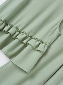 Rusticease 女士日常两件套服装 - 綠色 - 查看 3