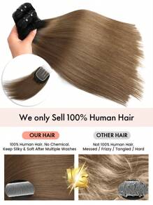 Ombre Straight Hair Bundles With Closure 10A Brazilian Remy Human Hair 2 Tone T1B/30 Ombre Straight Human Hair 3 Bundles With 4x4 Lace Closure For Woman - S1/30 - View 2