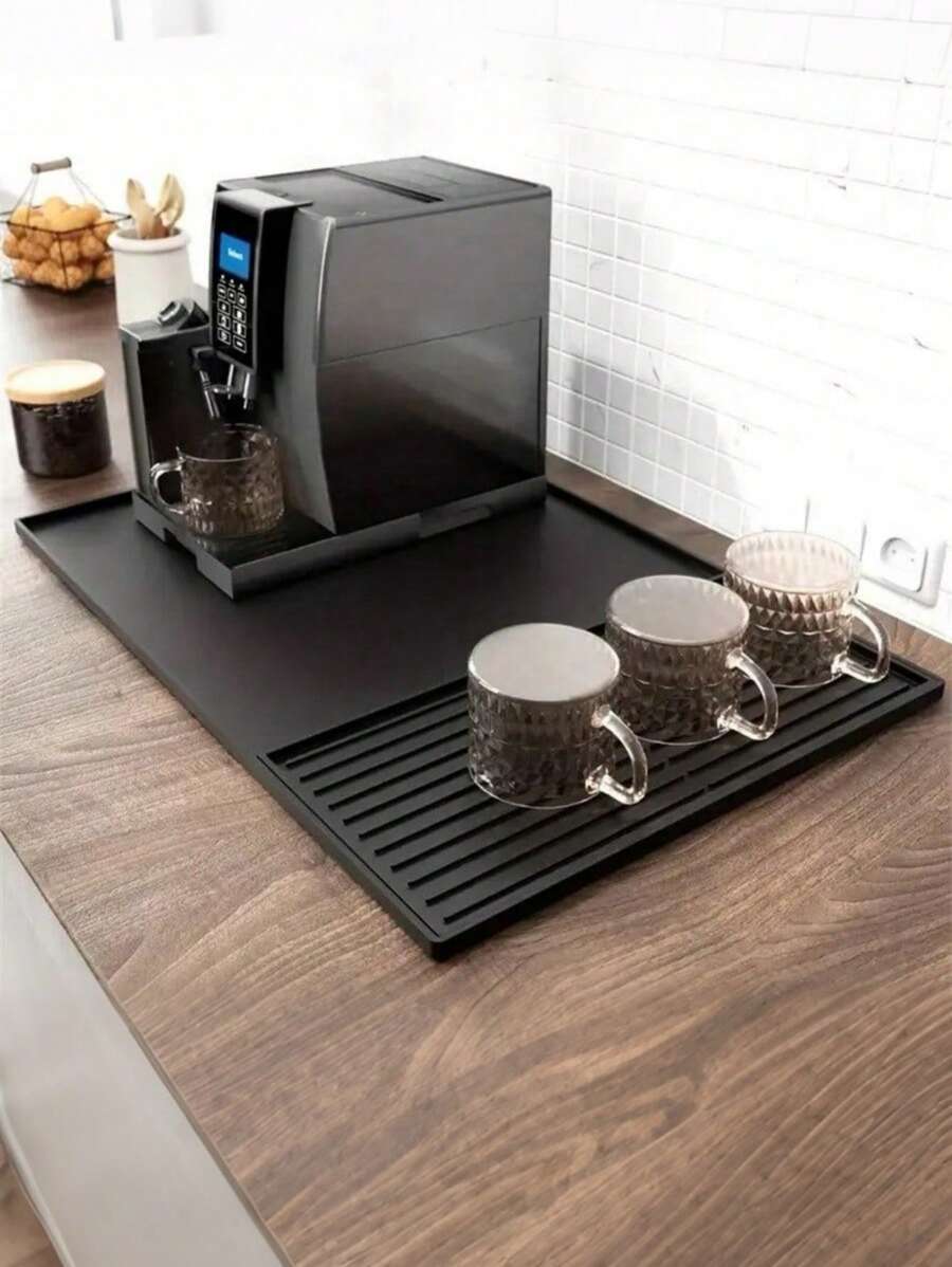 Alfombrilla de silicona para café, bandeja multifuncional para la encimera de la cocina o barra de café, protector para máquina de café - Multicolor - Ver 1