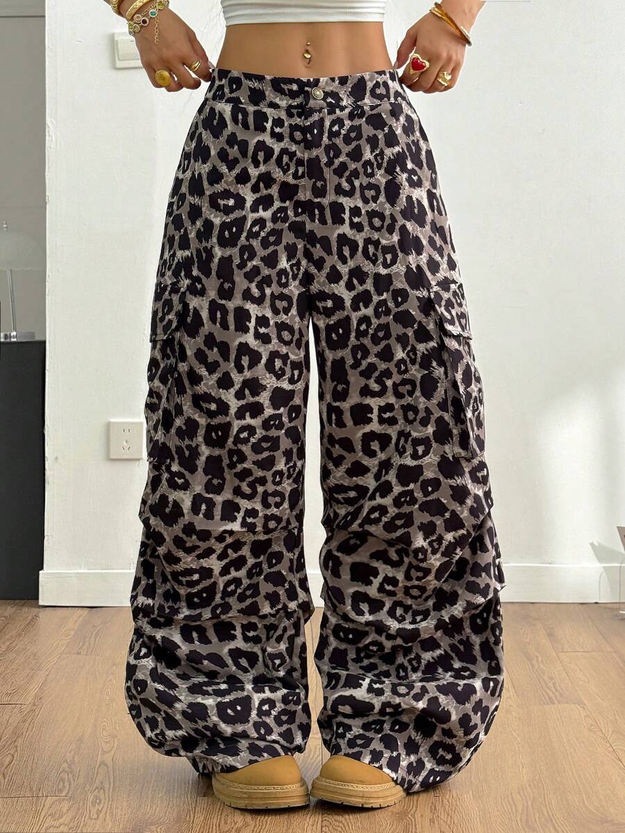 Coolane Quần họa tiết da báo cho nữ, thời trang cho mùa hè - Nhiều màu - Xem 1