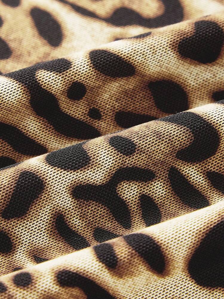 SHEIN Maija 2025 Summer New Leopard Print Adjustable Spaghetti Strap Backless Hollow Out Asymmetrical Hem Design Elastic Waist Women Summer Casual Beach Holiday Daily Party Cocktail Wedding Guest Brunch Music Festival Graduation Dress,Cheetah Print Dress