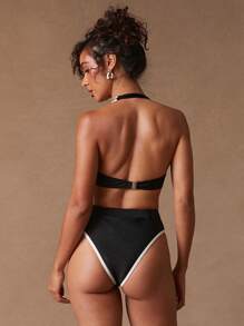 NYA SZN Swim Bikini Bottom Color Block Cheeky, Beach Poolside Casual Everyday Vacation Party Brunch Elegant Gyaru Club Going Out Sexy Concert National Tour Music Festival Summer Pastel