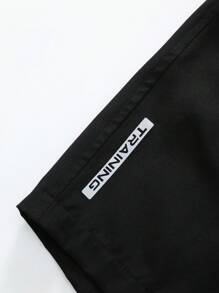 Manfinity Sport Corelite Men's Simple And Fashionable Sports Shorts, Suitable For Summer - Black - View 4