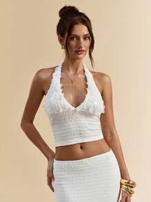 SHEIN BAE 女士日常两件套服装 - 白色 - 查看 7