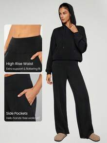 GLOWMODE Modal絲觸感寬鬆休閒長褲