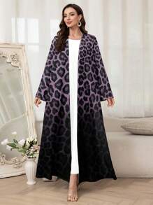 Al Najma Áo Abaya họa tiết da báo cho nữ - Nhiều màu - Xem 5