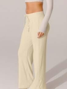 Aralina Soft Knit Texture High-Waisted Lounge Pants