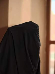 MOTF PREMIUM 纯色结饰单肩褶饰连体泳衣 - 黑色 - 查看 8