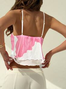 Aloruh 女士印花3D花朵装饰时尚吊带上衣，适合度假穿着