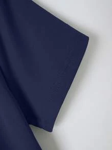 INAWLY 女式加大码夏季休闲花朵和蝴蝶印花圆领T恤 - 彩色 - 查看 3