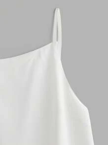 SHEIN EZwear 2 件女士休闲露背细肩带吊带背心，适合夏季度假 - 彩色 - 查看 6