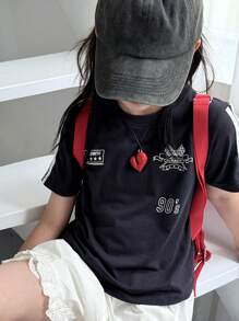 DAZY Tween Girls' T-Shirt For Fall,Back To School Clothes - Navy Blue - View 6