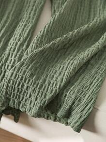 CosyJoli 大码女装新款春夏商务休闲女士海滩情人节风格时尚通勤优雅长裤，口袋长裤，海滩度假薰衣草大学生情人节夏季裤子 - 綠色 - 查看 5