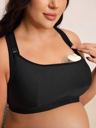 BloomMama Reggiseno per allattamento per taglie forti, reggiseno premaman per la maternità, reggiseno push-up per la gravidanza