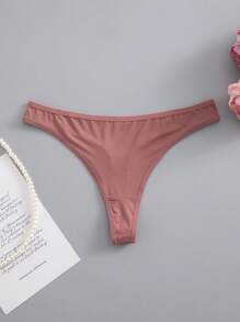 7pcs/Pack Seamless Low-Waist Comfortable Versatile Thong Panty Set - Multicolor - View 7