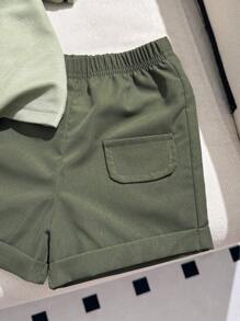 Souflis Souflis Baby Boy / Infant / Toddler Casual Academy Style Polo Shirt + Shorts 2pcs Set, Spring/Summer