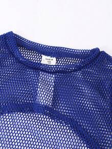 SHEIN 3-teiliges Mädchen Set aus einfarbigem Crop Top, Tanktop mit Häschenprint und Hose mit Denim-Optik und Häschenprint